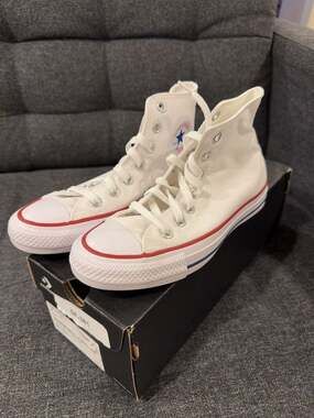 Converse Chuck Taylor All Star Canvas High Top Optical White Size 3 Men 5 Women